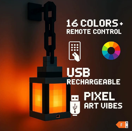 Lampara Recargable Minecraft 16 Colores